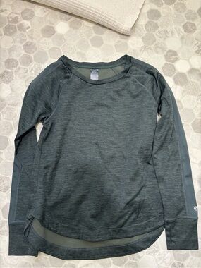 Dark Green Thermal Long Sleeve Top